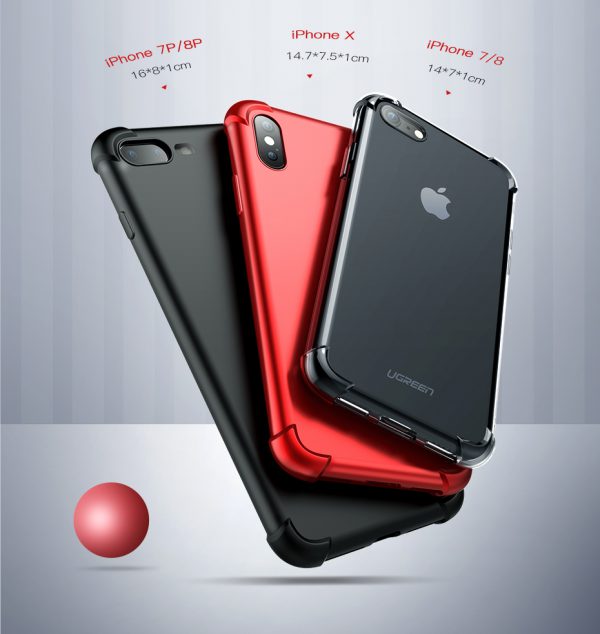 UGREEN shockproof iPhone X Case - Crystal Black