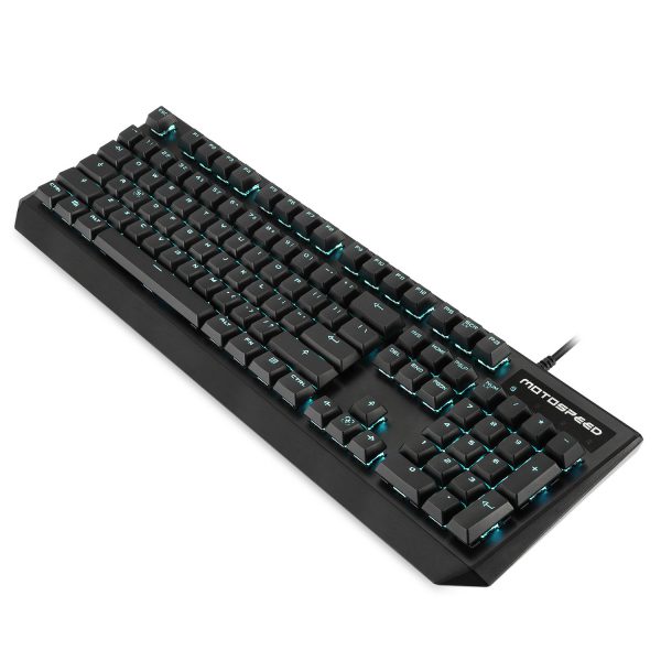 CK95 Wired mechnical keyboard  single blue backlit with Red switch
