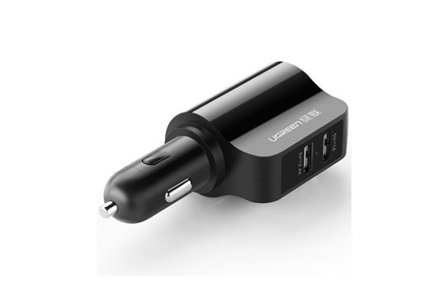 UGREEN Two USB Ports Car Charger 3.4A + Extended header