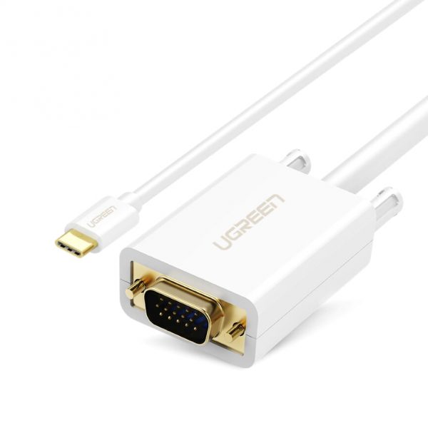 Ugreen USB Type C to VGA Cable White White 1.5M