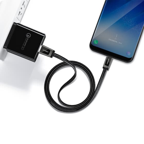 UGREEN USB-C to USB A male Flat Cable with braid 1M