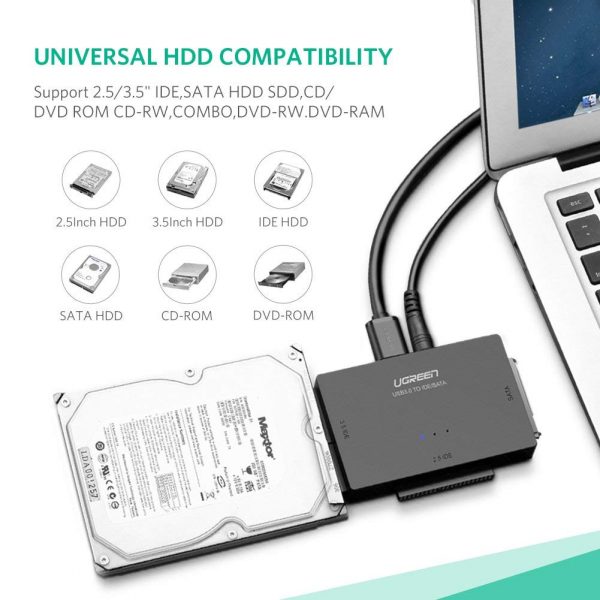 USB 2.0/ USB 3.0 to SATA+3.5 IDE + 2.5IDE converter USB 3.0