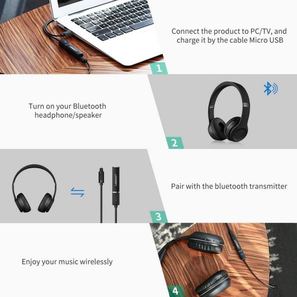 Bluetooth 4.2 Receiver Audio Adapter Black