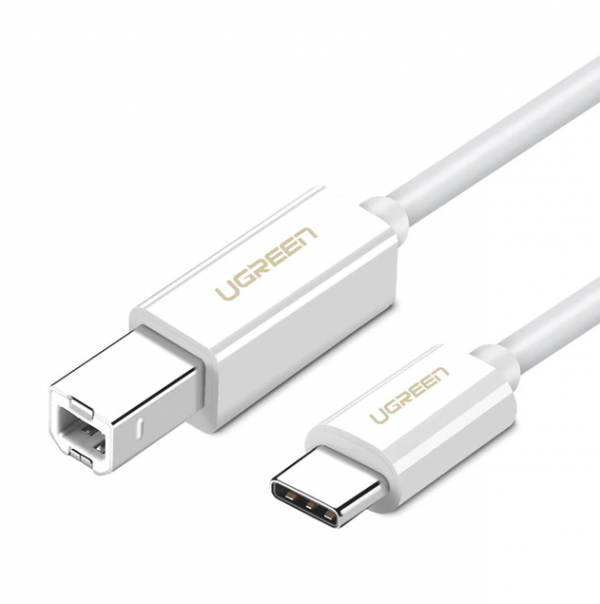 Ugreen USB Type C to USB-B Cable White White 1.5M