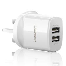 UGREEN USB Wall Charger two ports UK White