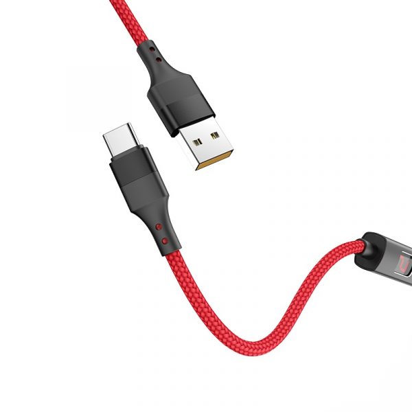 S13 Central Control Timing Charging Data Cable Type C Red