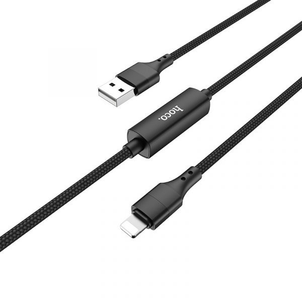 S13 Central Control Timing Charging Data Cable Lightning Black