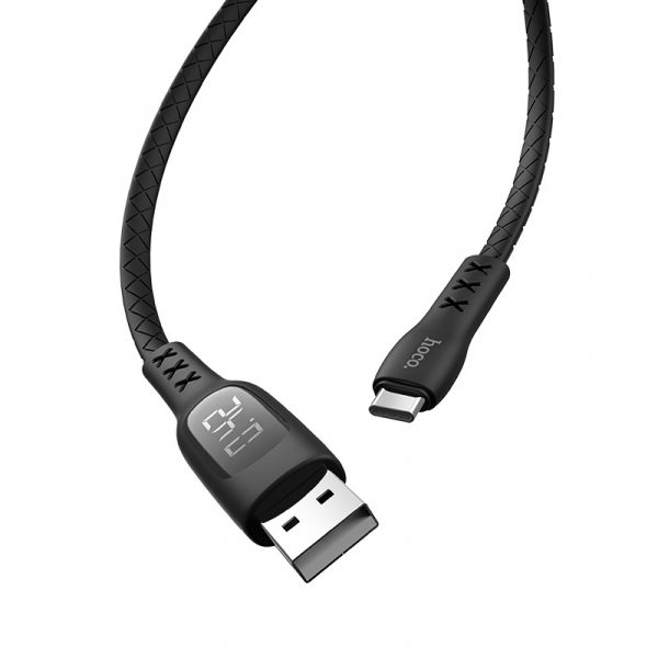 S6 Sentinel Charging Data Cable Time Display Type C Black
