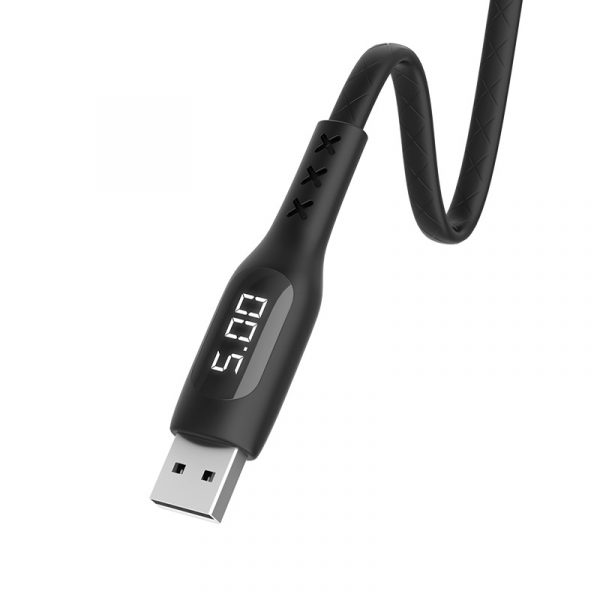S6 Sentinel Charging Data Cable Time Display Lightning Black