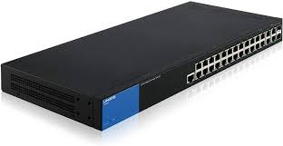 Linksys 24-Port Rackmount Gigabit Ethernet Unmanaged Network Switch-LGS124