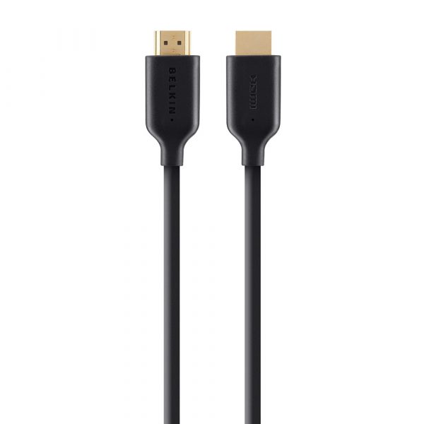 Belkin CABLE,HDMI,M/M,1M,HIGH SPEED W/ETHERNET,BLACK,GOLD