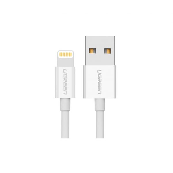 UGREEN USB 2.0 A Male to Lightning Male Cable 0.25m (White)