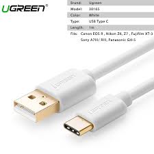 UGREEN USB 2.0 Male to USB-C 3.1 Male Charge & Sync Cable 1M White