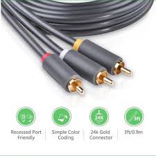 UGREEN 3RCA male to 3RCA male cable 1.5M