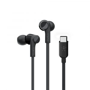 Belkin G3H0002btBLK Rockstar Earphone with Type-C Connector-Black Belkin G3H0002btBLK Rockstar Earphone with Type-C Connector-Black