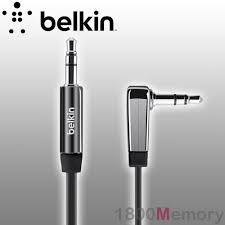 Belkin CABLE,3.5MM AUDIO,M/M,FLAT,RT ANGLE,4',WHT