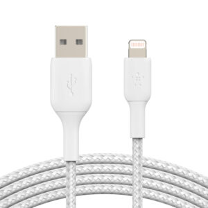 Belkin CAA002bt1MWH 745883788736 " BOOST↑CHARGE™ Braided Lightning to USB-A Cable (15cm / 6in, White)"